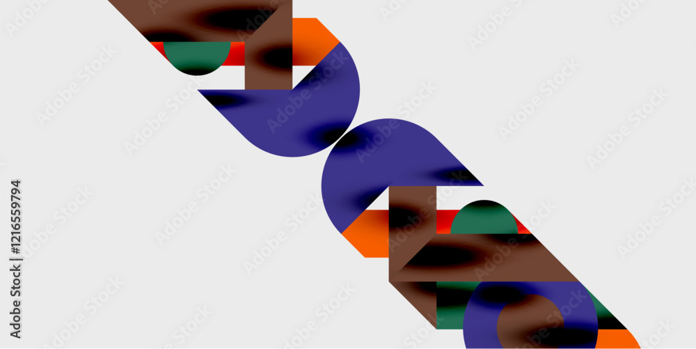 Poster Vibrant abstract background circles with smooth gradients, creating a dynamic and modern design. Ideal for creative, tech, or contemporary-themed projects
