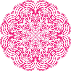 Beautiful flower art and mandala vector design