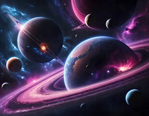 Cosmic Dance: A Symphony of Planets and Nebulae