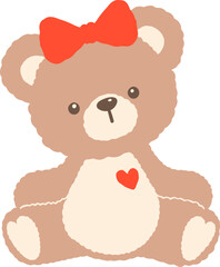Cute Coquette Teddy Bear with bow