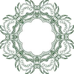 Beautiful flower art and mandala vector design