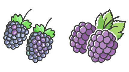 blackberries icon, blackberries vector illustration-simple illustration of blackberries, perfect for blackberries logos and icons