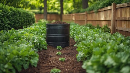 Compost bin garden soil backyard planting