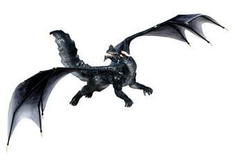 Fototapeta premium 3D Rendering Fairy Tale Dragon on White