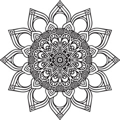 Beautiful Mandala Art and Vector Mandala Design Image.