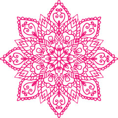 Beautiful flower art and mandala vector design