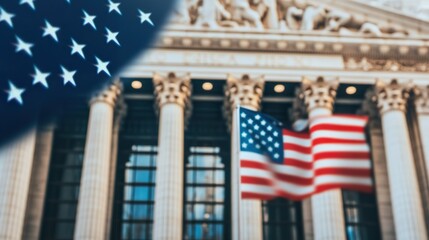 Abstract financial background, US trade and banking economic transformation