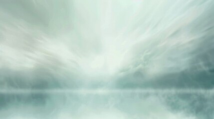 Fototapeta premium A serene, ethereal scene depicting soft clouds and mist, evoking tranquility and contemplation.