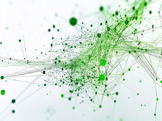 Abstract Green Network Connection - Technology Background