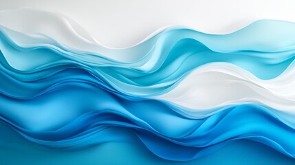 Fototapeta premium Abstract Healthcare Background with Flowing Blue, White Waves, Health, and Vitality Concept