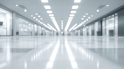 Modern Clean Interior of a Hospital with Bright White Lighting and Polished Floors Designed for Patient Comfort and Safety in Healthcare Environments
