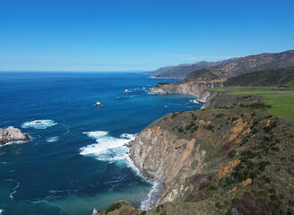 Panorama from Hurricane Point - California