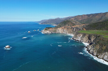 Fototapeta premium Landscape with Bixby Bridge, California