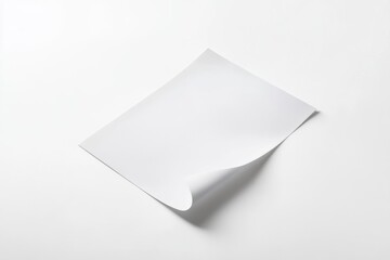 Professional stationery desk pad mockup on clean white background showcasing realistic lighting and high-quality details for design purposes