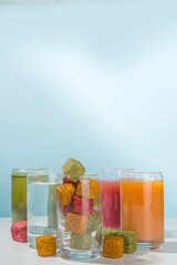 Dissolvable frozen dried smoothie