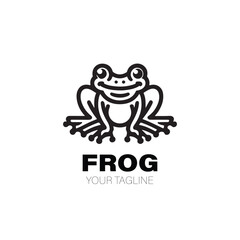 Frog Logo. Frog Logo Design. Frog Logo Brand. Frog Logo Vector Design Isolated on White Background