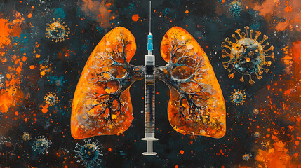 Lungs, Syringe, Virus: Vaccine Hope