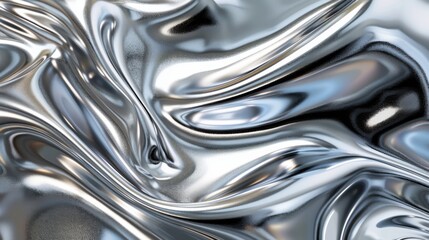 Shiny Liquid Metal 3D Form for Futuristic Design Projects and Concepts