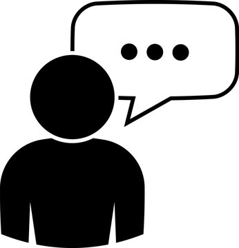 Simple vector icon. Flat illustration on a theme interlocutor