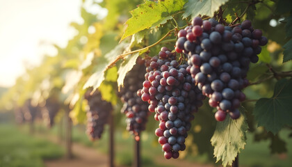 Fototapeta premium racimo de uvas en el viñedo