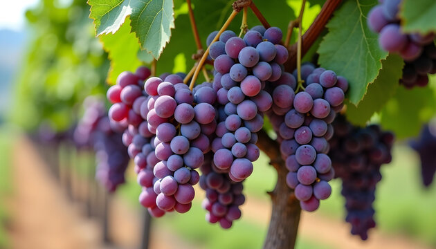 racimo de uvas en el vi&ntilde;edo