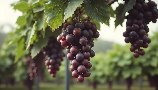 racimo de uvas en el vi&ntilde;edo