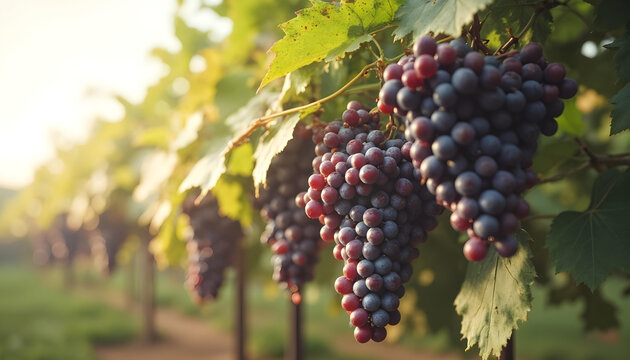 racimo de uvas en el vi&ntilde;edo