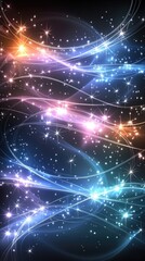 Obraz premium Heart-shaped doodles in vibrant neon colors create a love-filled atmosphere ideal for Valentine's Day decorations or wallpapers.