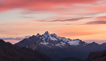 Obraz premium Mountain landscape at sunset