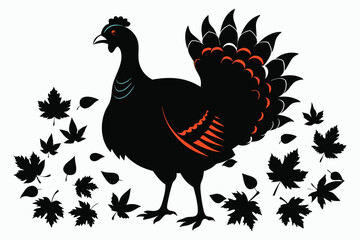 The Turkey  the Leaves  A Falltime Tradition B.eps