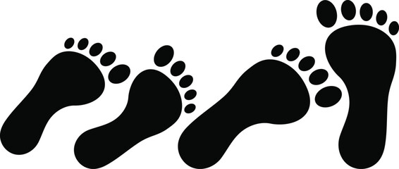 Couple Footprint Flat Icon for Apps and Websites