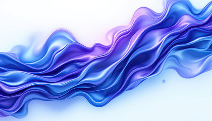 Fototapeta premium Abstract blue purple liquid flowing elegant waves motion design 