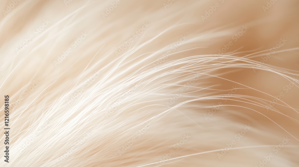Poster Close up view highlighting the delicate texture of soft, white fur, creating a gentle and soothing visual experience with its subtle color variations and fine details