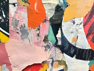 Fototapeta premium Vibrant Abstract Textured Background with Colorful Layered Paint