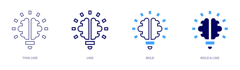 Creative marketing icon in 4 different styles. Thin Line, Line, Bold, and Bold Line. Duotone style. Editable stroke
