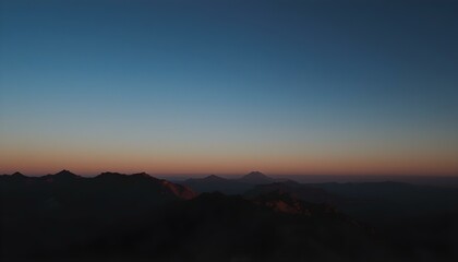 Mountain landscape at sunset