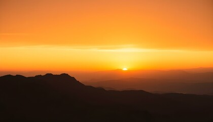 Obraz premium Mountain landscape at sunset