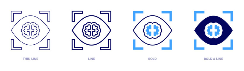 Obraz premium Insight icon in 4 different styles. Thin Line, Line, Bold, and Bold Line. Duotone style. Editable stroke
