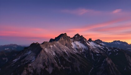 Mountain landscape at sunset