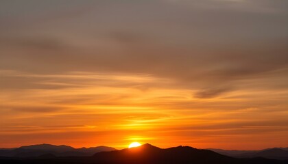Mountain landscape at sunset