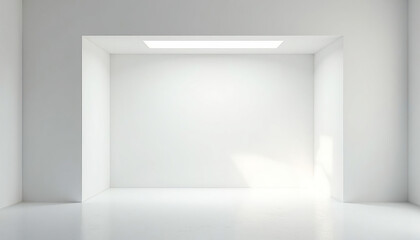 Obraz premium white-empty-minimalist-garage-with-soft-white-light-ai-generative 