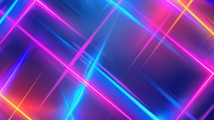 Obraz premium Abstract colorful background with vibrant neon lines and glowing effects.
