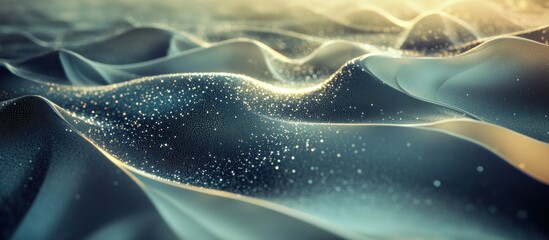 Obraz premium Abstract Wavy Texture with Glittering Effect