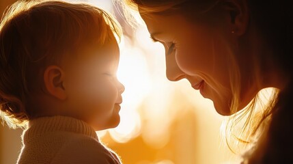 Mother and Child Sharing a Tender Moment in the Sun