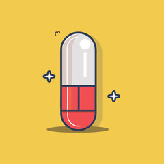 elegant illustration of medicine icon