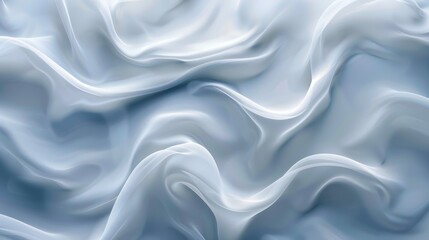 Obraz premium A smooth, flowing fabric texture in shades of blue, creating a soft, serene atmosphere.
