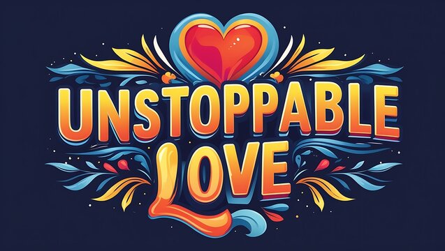 Unstoppable Love Artistic Colorful Design