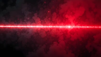 Obraz premium An abstract background image with a vibrant red line cutting across a dark nebula