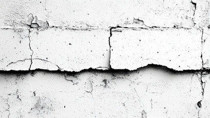Obraz premium Cracked Concrete Wall Texture: Grunge Background - Aged, Distressed Surface