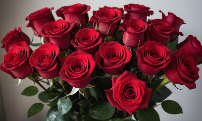 bouquet of red roses